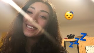 ASMR Inaudible whispering + Tapping w/long nails