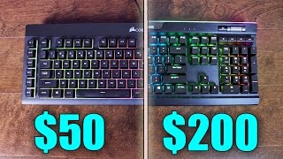 $50 vs $200 Gaming Keyboard - Corsair K55 vs K95 Platinum