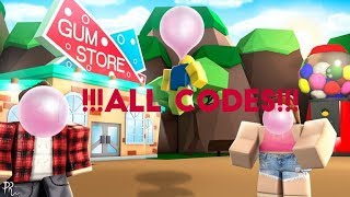 ALL CODES IN BUBBLE GUM SIMULATOR | ROBLOX