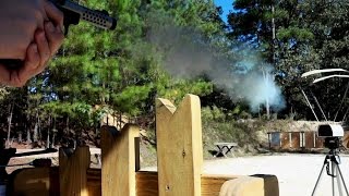 Shooting .22 PELLETS Using NAIL GUN Blanks