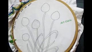Sketch Art  - Embroidery Loop stitch flower design