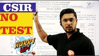 CSIR Recruitment I No Test  I By Jagjeet sir