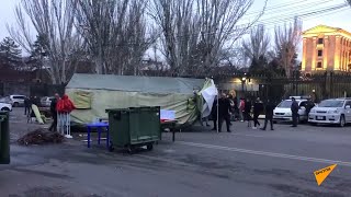 Оппозиционные силы убрали палатки с проспекта Баграмяна