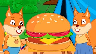 Famille d'Écureuil - Fans De Hamburgers Animé 2023 en Français
