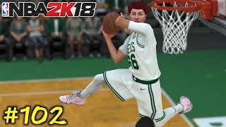 【NBA 2K18】#102 新しく作った斬新なバッシュ履いていざロケッツ戦！見たことない強烈なダンク炸裂！！【マイキャリア】