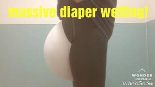 Massive Wetting in Adult diaper!