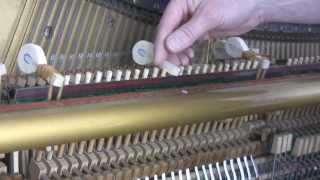 Piano Restoration 10   Glueing Hammers in Position
