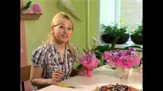 Поделки детям. Букет с конфетами
