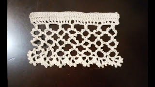 Красивейшая кайма крючком  Схема старинного кружева