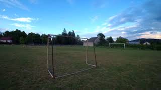 Вечерний FPV полет над футбольным полем - Evening FPV flight over football field
