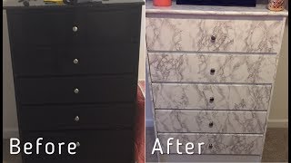 Under $25 Marble Chest Transformation| DIY