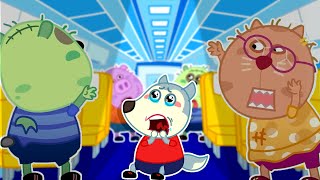 No no, Zombie Is Coming | Baby Plays on the Airplane | Funny Kids Cartoons | @mommywolf