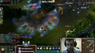 [LoL] Game for Fun Ruurk Blitz + Ezreal Skyyart Ruinage botlane possible !