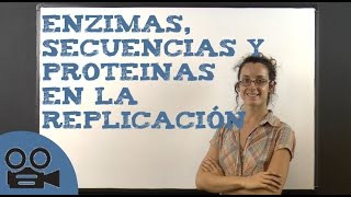 Secuencias, enzimas y proteínas implicados en la replicación