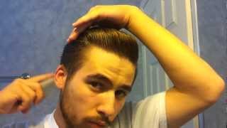 Pompadour: classic look and handlebar mustache