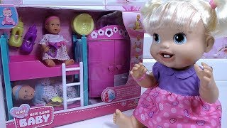 Кукла пупсик Baby Alive открывает подарок MINI NEW BORN BABY / Song Are You Sleeping
