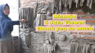 Membuat pot bunga pada dinding relief