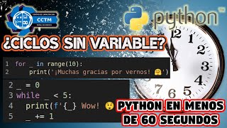 ¿Ciclos sin variables o contadores? | Guión bajo _ |⏰Python en menos de 60 segundos | Shorts