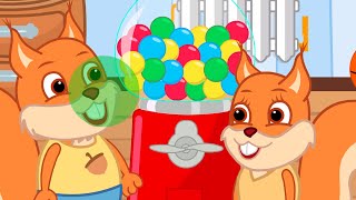Famille d'Écureuil - Color Machine à Gommes Animé 2023 en Français