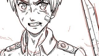 Watch Me Draw! Eren Jaegar (Part 1: Lineart)