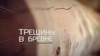 Рубленные дома. Трещины в бревне.