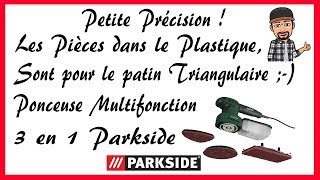 Ponceuse Multifonction 3 en 1 Parkside / Top pour le Prix ✔️