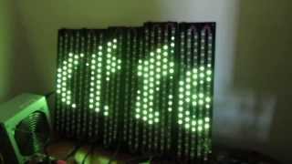 multiple ws2812b rgb led pixel panels testing mappings and text display