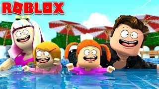 Happy Roblox Family | Swimming At The Pool