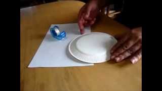 紙皿で作る「空飛ぶ円盤」のおもちゃ　　簡単！Flying Saucer