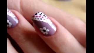 Unhas Decoradas - Toalha Lilás Passo-a-passo