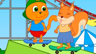 Famille d'Écureuil - Rampe De Planche à Roulettes Animé 2022 en Français