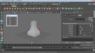 #50 Курс Maya 2017 Essential Training. Моделирование с нелинейными деформерами