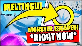 POLAR PEAK MELTING EVENT *RIGHT NOW* (Fortnite) - THE MONSTER HAS ESCAPED