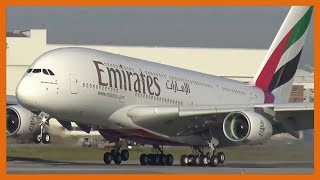 A380 Touch and Go (Aborted Landing) | Hamburg Finkenwerder Airport