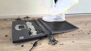 Sneakers crush laptop 1