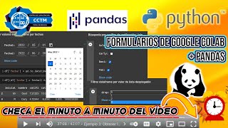Interacción con el usuario | Formularios de Google Colab | Pandas| Python