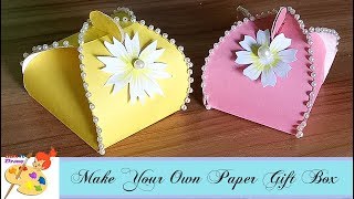 How to make paper gift box /easy craft