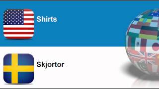 Learn Swedish vocabulary #Topic = T shirts and shirts