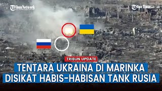 Detik-detik Rentetan Ledakan Terjang Posisi Militer Ukraina di Marinka