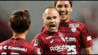 Andrés Iniesta volvió a sorprender al marcar un golazo en la Liga Japonesa