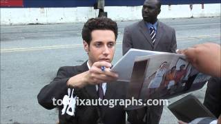 Paulo Costanzo & Jill Flint - Signing Autographs at USA Network Upfronts in NYC