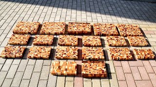End grain cutting boards from scrap wood