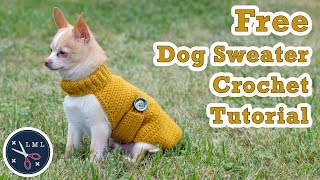 Crochet How to: Easy dog sweater crochet pattern tutorial for beginners | Last Minute Laura