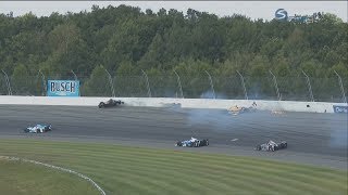 IndyCar Series 2017. Pocono Raceway. James Hinchcliffe & J.R. Hildebrand Big Crash