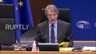 International: EU Parliament President David Sassoli dies in hospital at age 65 *ARCHIVE*