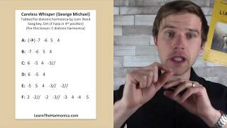 Careless Whisper C diatonic harmonica lesson (George Michael cover)