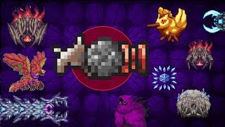 Boulders vs Calamity Bosses ll featuring the boulder cannon from fernium mod ll terraria