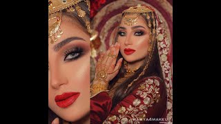 HENNA Tutorial BY RANYA / 3D مكياج فخم لليلة الحنى (تكنيك للوجه)