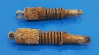 Restoration of Old rusted Motorcycle Shock