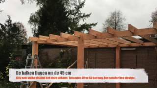 Hoe doen ze dat:  Terras overkapping maken van Douglas hout (deel 1)